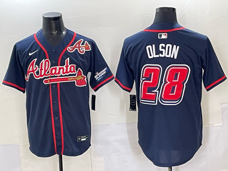 Men Atlanta Braves #28 Olson blue Nike 2025 MLB Jersey style 003->atlanta braves->MLB Jersey